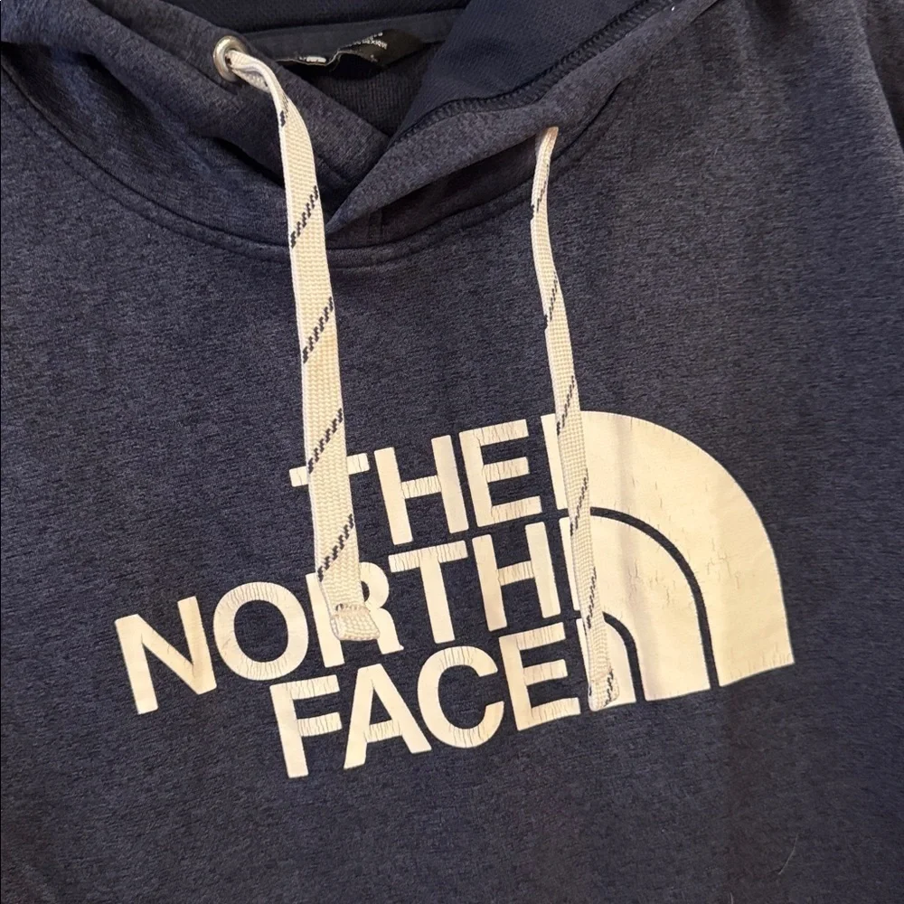 The North Face Men's Dark Blue Drawstring hoodie size large